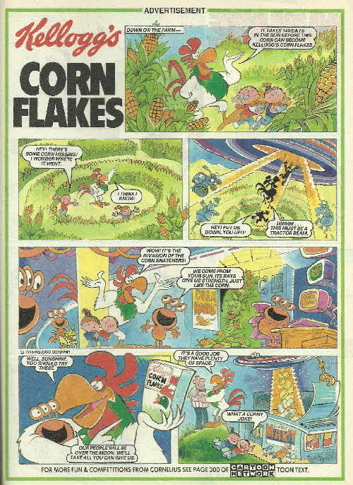 1996 Cornflakes Comic - Alien Crop circles