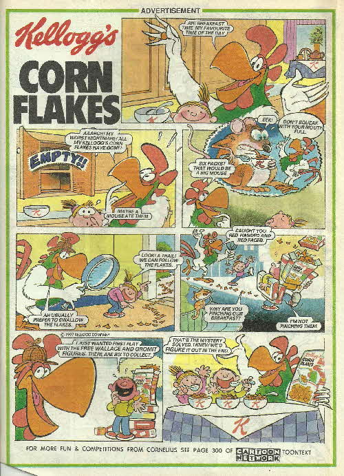 1997 Cornflakes Comic - Thief & Wallace & Gromit
