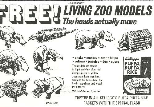 1969 Puffa Puffa Rice Living Zoo Models (betr)