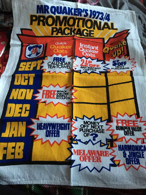 1973 Quaker Oats T Towel Promotional Packaging