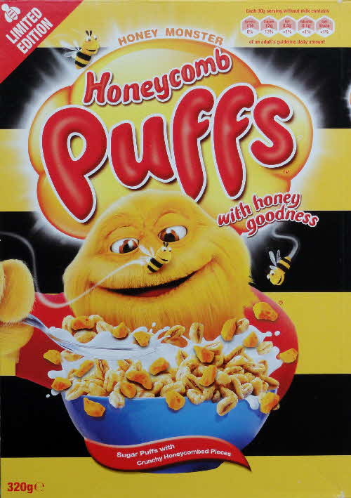 2011 Puffs packets of Sugar Puffs cereal
