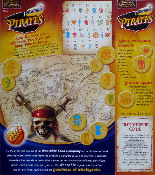2007 Weetabix Pirates Secret Codes