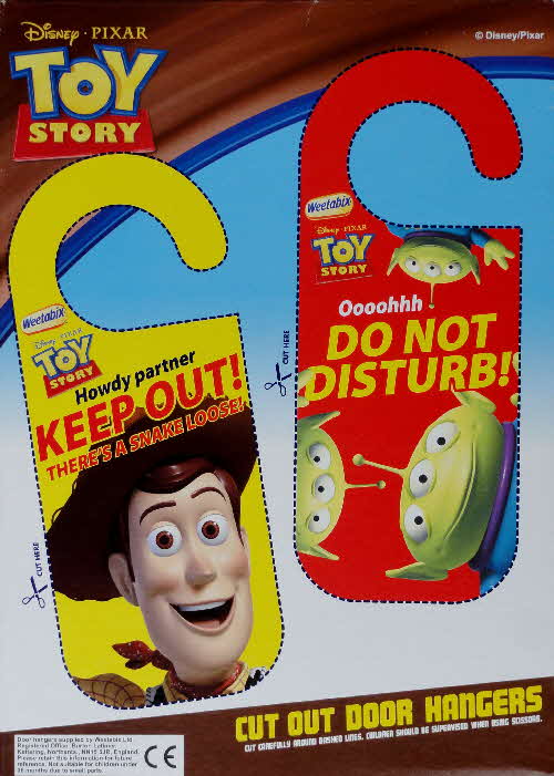 2010 Weetabix Toy Story Door Hanger back