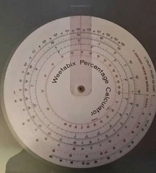 1960s Weetabix Blundell Rules Ltd Circular Percentage Calculator (2)