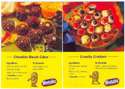 1998 Weetabix Recipe leaflet & cards 3