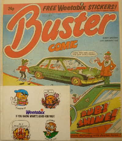 1987 Weetabix Buster Comic Stickers (2)