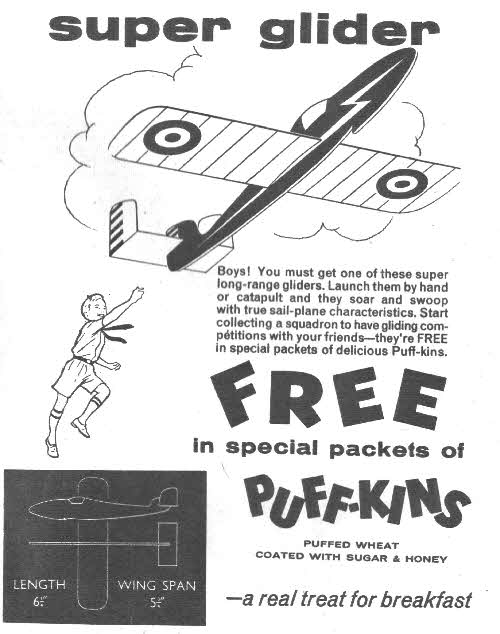 Weetabix Puffkin Super Glider 1960