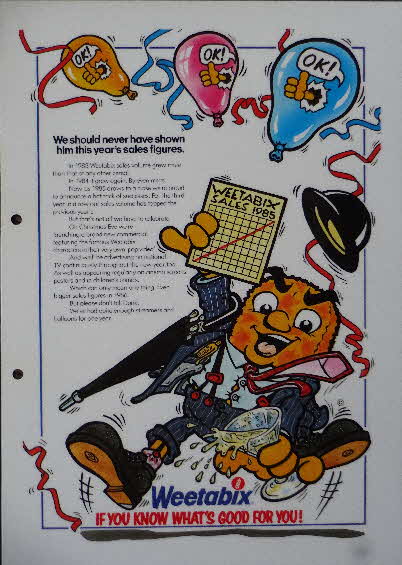 1985 Weetabix Company Sales Performance Poster