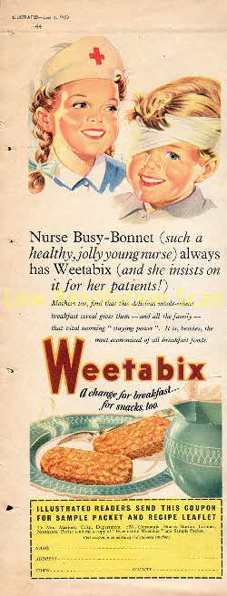 1953 Weetabix Nurse Advert