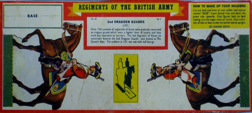 1960s Weetabix Regiments of British Army Set 2 2nd Dragoon Guards