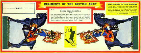 1960s Weetabix Regiments of British Army Set 2 Royal Horse Guards (betr)