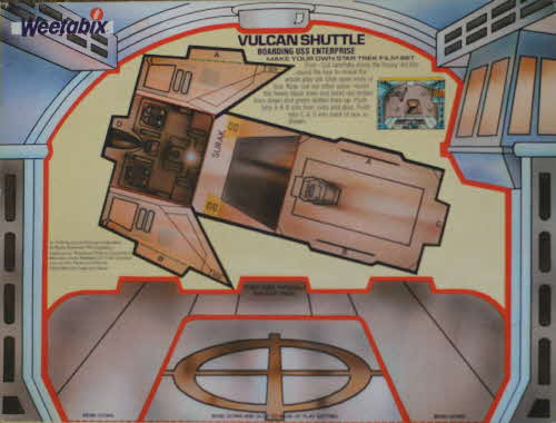 1980 Weetabix Star Trek  Action Cards Vulcan Shuttle