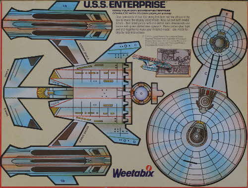1980 Weetabix Star Trek Action Cards USS Enterprise1
