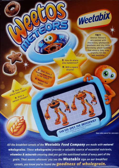 2010 Weetos Meteors Spot the Difference